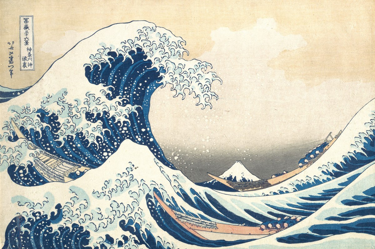 Hokusai, The Great Wave the original painting
